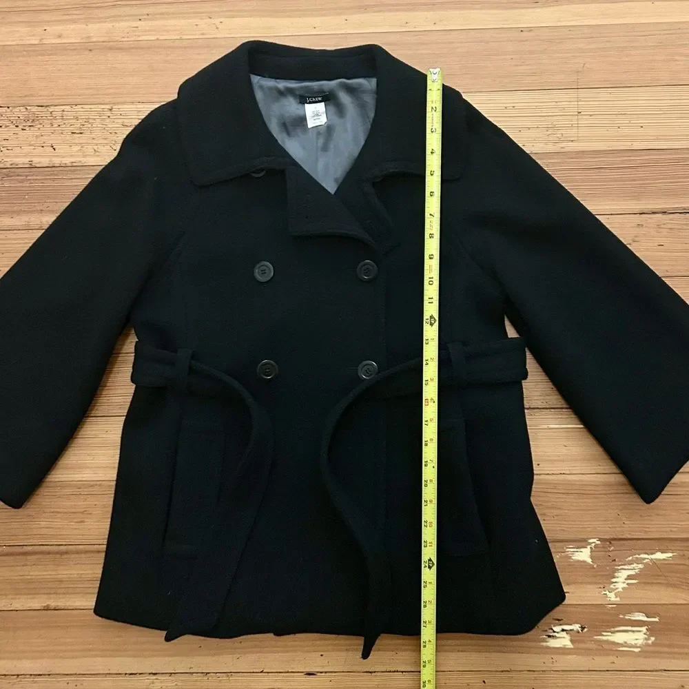 J.Crew black Sadie coat. Size 12. - Picture 4 of 12